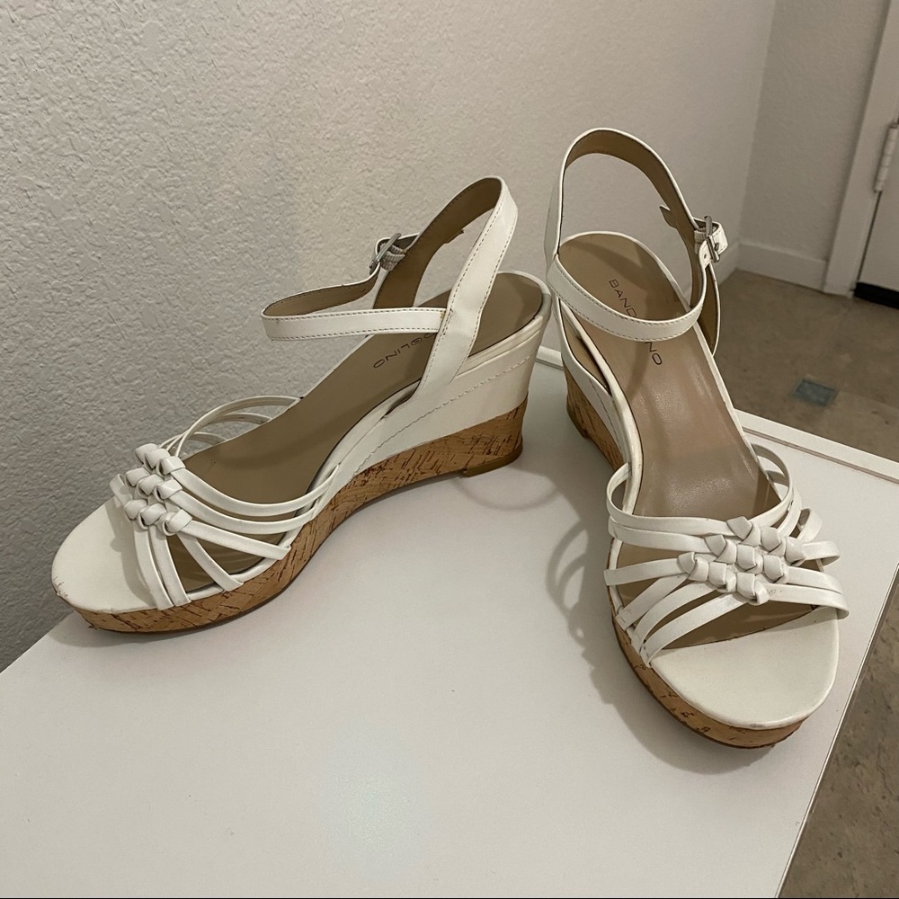 White Wedge Heel Shoes